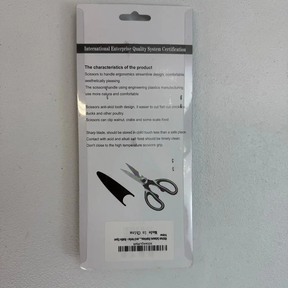 Heavy Duty Kitchen Shears Stainless Steel Multipurpose Scissors With Cover